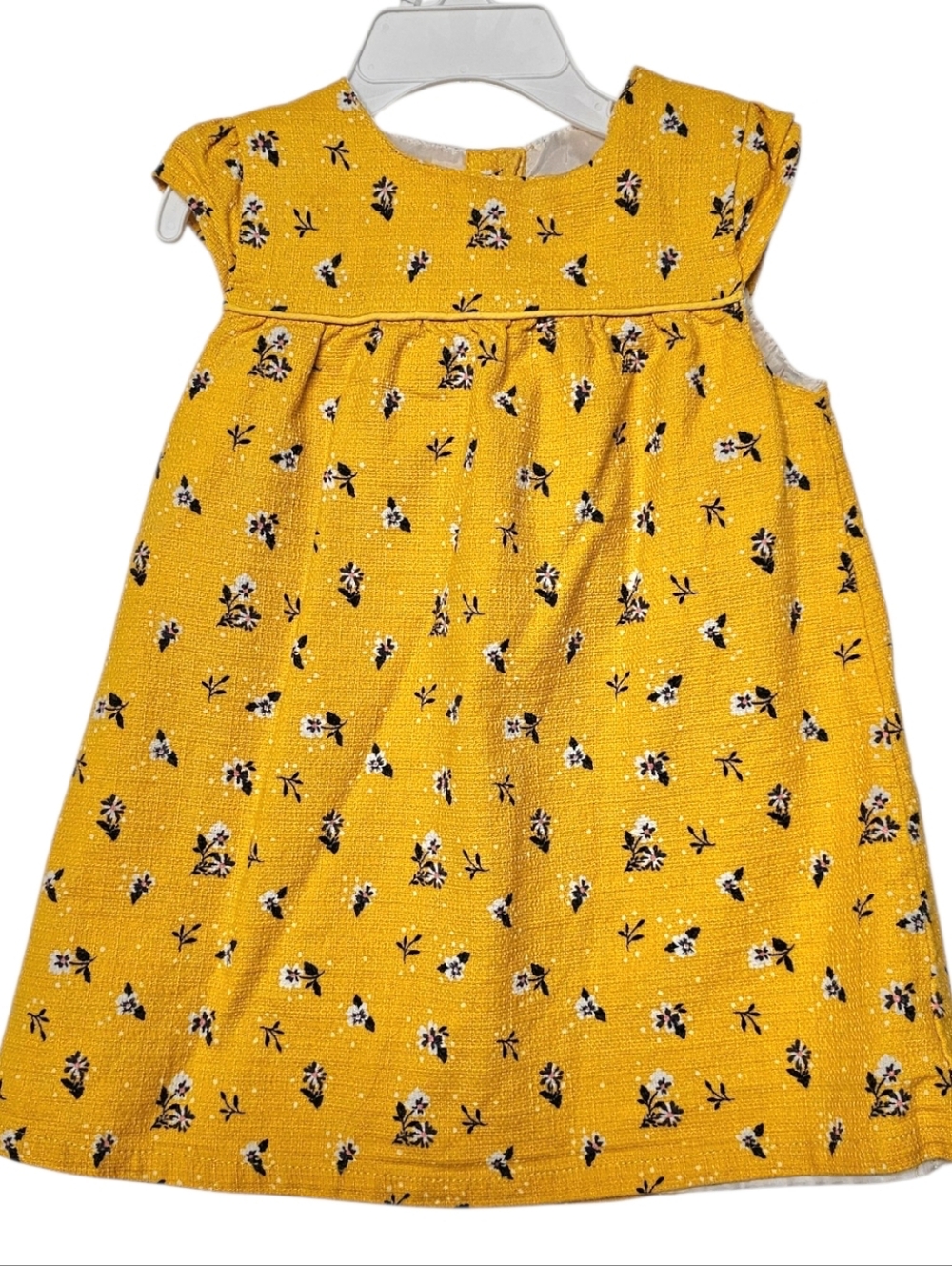 Primark Yellow Floral Toddler Dress with White Lining